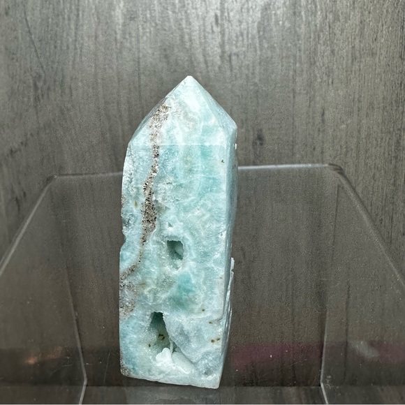 Blue Aragonite Crystal Stone Tower Point
Please see photos for measurements - Picture 3 of 10